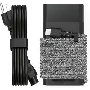 QIOUZW 65W USB C Slim Laptop Charger Compatible with HP Laptop Charger HP Spectre X360 Elitebook Envy Omnibook Chromebook Elite Dragonfly ProBook Zbook Fast Charing Type C AC Adapter Power Cord Supply