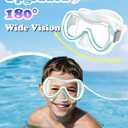 Aegend Kids Swim Mask Goggles, Tempered Glass 180 HD Wide View with Nose Cover