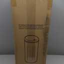 iTouchless 50 Liter / 13 Gallon Sensor Kitchen Trash Can with Odor Filter  Slim Round Black Stainless Steel Automatic Garbage Recycling Bin for Home, Office, Business, Garage