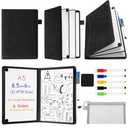 Feifeiya 6 Sides Dry Erase Whiteboard Notebook Portable Notebook White Boards 6"x9"(a5) Small Folding Whiteboard Anti-ghosting Surface, Travel Dry Erase Mini White Board for Office, School, Study