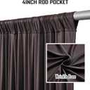 50ftx12ft Brown Backdrop Curtains for Wedding-Wrinkle Free Backdrops Curtain Drapes Fabric Decorations Photo Back Drop Cloth for Baby Shower Photography Stage Reception 10Panels 12ft(H) x 5ft(W)
