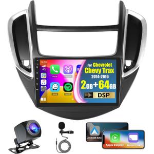 Hikity Android Car Stereo for Chevrolet Chevy Trax 2014 2015 2016 Radio with Wireless Carplay Android Auto, 2+64G 9 Inch Touchscreen Radio WiFi GPS Navigation Bluetooth DSP FM RDS EQ Backup Camera Hikity Android Car Stereo for Chevrolet Chevy Trax 2014 2015 2016 Radio with Wireless Carplay Android Auto, 2+64G 9 Inch Touchscreen Radio WiFi GPS Navigation Bluetooth DSP FM RDS EQ Backup Camera
