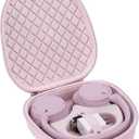 Headphone Case for Sony WH-CH720N Soundcore by Anker Q20i, Hard Portable Over Ear Headphone Carrying Case, Wireless Headphone Storage Protective Case for Travel Home (Pink)