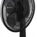 Comfort Zone Oscillating Table Fan with Adjustable Tilt, Convenient Push Button Controls, Quiet, 12 inch, 3 Speed, Desk Fan, Airflow 7.25 ft/sec, Ideal for Home, Bedroom, Dorm & Office, CZ121BK