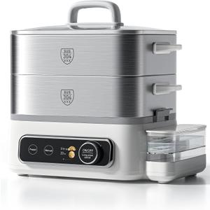12.7QT Electric Food Steamer for Cooking,2-Tier 304 Stainless Steel Tray