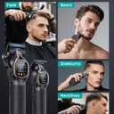 VGRPRO Professional Hair Clippers for Men, Professional Barber Clippers and Trimmer Set, Cordless Hair Clippers for Hair Cutting with Package Case, Powerful 9000 PRM Rechargable Electric (Black)