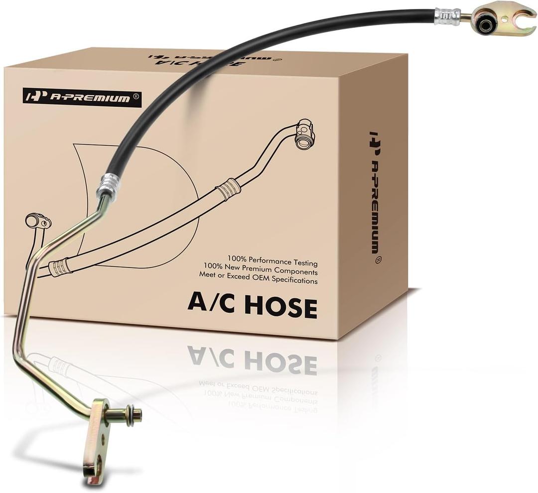 A-Premium A/C Discharge Line Hose Assembly Compatible with Freightliner Columbia 2005-2007 Diesel, Compressor to Condenser