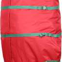 Sattiyrch Upright Christmas Tree Storage Bag,Fits Up to 7.5 ft Tall Artificial Tree,Heavy Duty 600D Canvas Red Christmas Tree Storage Container with Sleek Zipper and Durable Handles (7.5 FT)