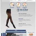 Truform Sheer Compression Pantyhose, 8-15 mmHg, Women's Shaping Tights, 20 Denier, Beige, Medium