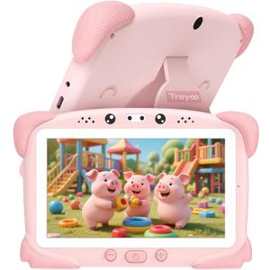 Kids Tablet 7 inch Toddler Children Learning Tablet with WiFi, Parental Control, Education Learning Apps, Yutube, Tablets for Toddlers Ages 3 to 14 (Pink)