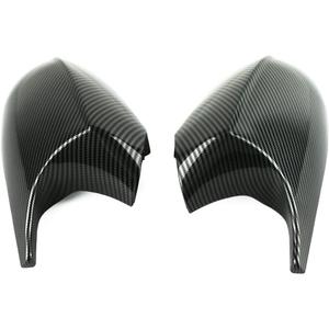Side Mirror Caps Covers Compatible with BMW E90 E91 2008-2011, E92 E93 E81 E82 E87 E88 LCI Door Rear View Mirror Cap Replacement for 328i 335i, Horn-style, Carbon Fiber Pattern