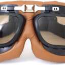 Motorcycle Goggles Vintage Aviator Pilot Style Cruiser Scooter Motocross Goggle for Men, Women,Adults