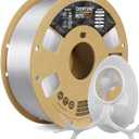 OVERTURE 3D Filament Clear PETG Filament 1.75mm, Neatly Wound Durable PETG 1kg Spool (2.2lbs), Strong Toughness Filament, Dimensional Accuracy +/- 0.02mm, Fit Most FDM Printers (Transparent)