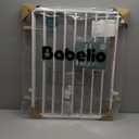 Babelio Baby Gate for Stairs, Kitchen & Doorways, 26-43" W 28" H No Bottom Bar| Easy Installation| One-Handed Operation| Auto-Close| Hardware Mount (Drill Needed) Safety Dog/Pet Gate Indoor (White)