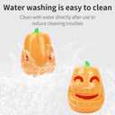 Dog Puzzle Toys Pumpkin Rubber Puppy Chew Toys Treat Food Dispensing Dog Toys for Teeth Cleaning Interactive Dog Toys for Large Dogs & Small Dogs Durable Dog Balls for Halloween Pet