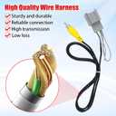 Backup Reverse Camera Wiring Harness Compatible with Buick Cadillac Chevy Silverado Suburban Tahoe Colorado GMC Sierra Canyon Yukon 2014-2019, Radio Backup Wire Adapter Radio with RCA Plug