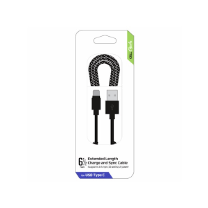 6 1/2 Extended Length Charge and sync Durable Tangle Resistant Braided Cable