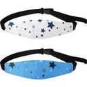HESTYA 2 Pcs Car seat Head Support Toddler, Stroller Seat Headrest for Sleeping Traveling, Neck Relief Headband Strap for Kids Children Toddler Infant(Star)