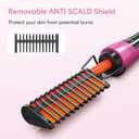 Hot Comb Electric by Terviiix, Pressing Combs for Natural Black Hair, Wigs & Beard, Anti-Scald Straightening Comb with Keratin & Argan Oil Infused Teeth, Temperatures Adjustable, 60 Min Auto Shut Off