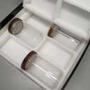 5 Set Glass Pantry Storage Jars with Acacia Airtight Lid - Thicken Glass Kitchen Canisters with 132 Pantry Labels - Clear Glass Food Storage Containers with Wood Lid for Tea,Sugar,Candy,Cookie,Pasta