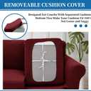 XINEAGE 2026 New 3 Pieces Couch Covers for 2 Extra Large Cushion Sofa Super Stretch Sofa Cover for 2 Large Seat Universal Loveseat Slip Cover for Living Room (Wine Red), 71"-91"(2 Cushions)