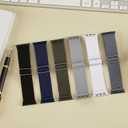 2 x Stretchy Nylon Solo Loop 6-Pack Compatible with Apple Watch Bands 38mm 40mm 41mm 42mm 44mm 45mm 46mm 49mm, Nylon Sport Elastic Wristbands Strap Women Men for iWatch Series 10 9 8 7 6 5 4 3 SE Ultra 2 (Black/Navy/White/Green/BlueGray/Stone)
