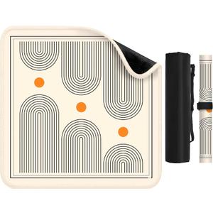 Rolled Shipping Mahjong Mat, 31.5"x31.5", Non-Slip Table Cover with Pockets