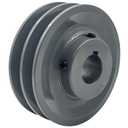 2AK44-1 Double Groove Pulley,v Belt Pulley 1 inch bore 4.25" OD,Motor Pulley cast Iron for A AX 3L 4L V-Belts,2AK441 Pulley
