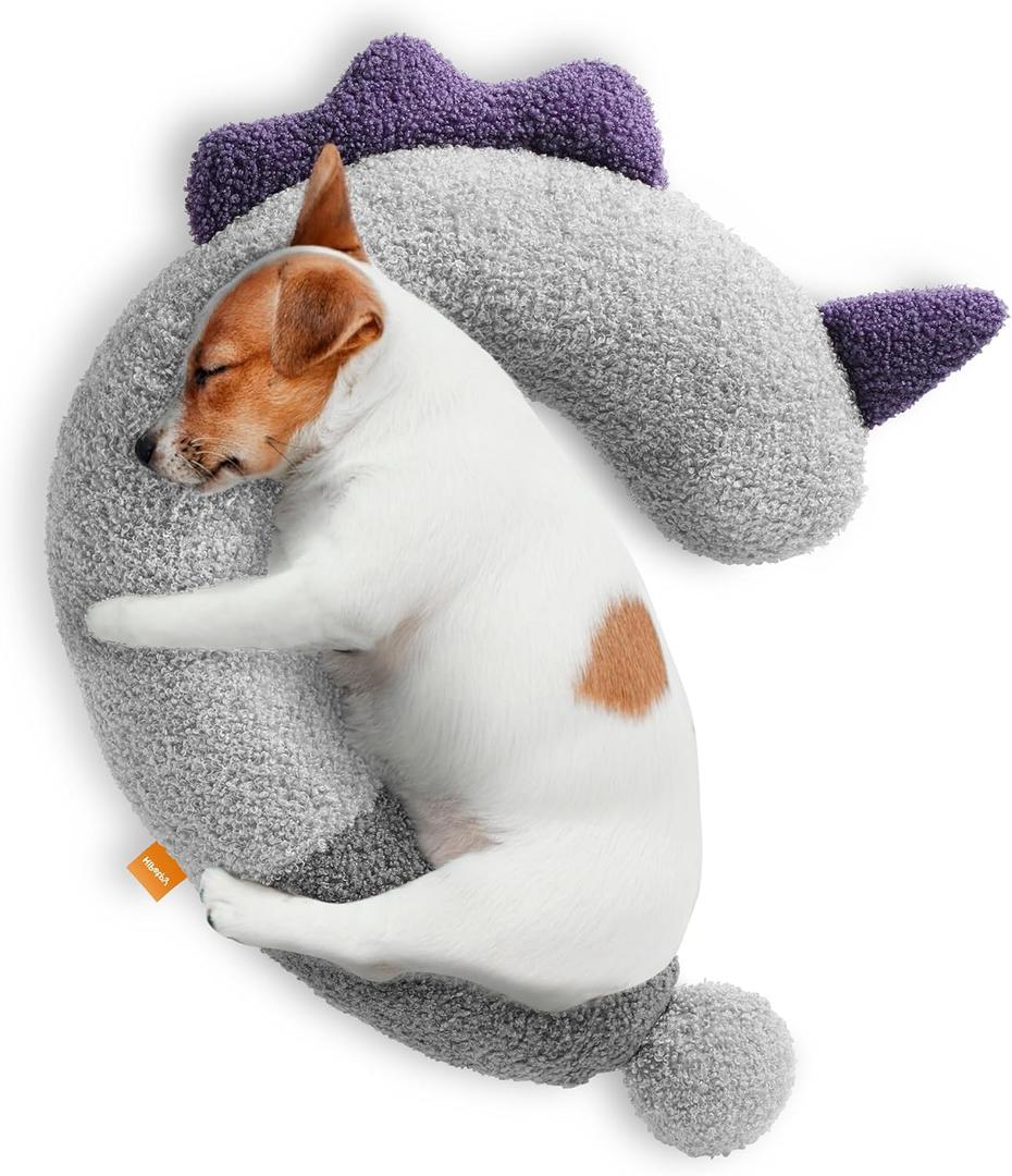 Dog Calming Pillow - Soft Neck Pillow for Dogs, Washable Sleep Pillow for Better Sleep, Reduces Anxiety, Gift for Small/Medium/Large Dogs and Cats (Purlple)