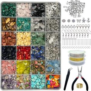 Xmada Jewelry Making Supplies Kit - 1587 PCS Beads, Crystal Beads, Jewelry Pliers, Beading Wire, Earring Hooks, Rings, Bracelets for Girls and Adults