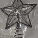 Gejoy 9.8 Inches Christmas Tree Toppers Star Xmas Five Pointed Star Decorations Imitation Transparent Glass Effect Christmas Tree Topper Holiday Ornament Party Office Decorations