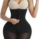 SHAPELLX Fajas Colombianas Shapewear for Women Tummy Control Plus Size Postpartum Body Shaper Butt Lifting Bodysuit.M