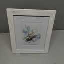 KAIWIN 100% Solid Wood White 8x10 Picture Frame 1 Pack - Display Picture 5x7 with Mat, HD Glass Inside, Rustic Wooden Photo Frames for Table Top and Wall Mounting