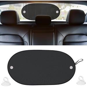EcoNour Sun Shade for Back Car Window | Baby Car Shades Rear Window Sunshade with 99% Sun Protection from UV and Heat | Complete Coverage for Rear Window Sun Visor | Fits All Cars| Standard (16"x30")