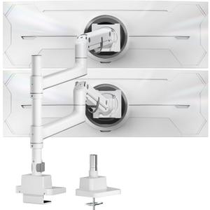 monTEK Dual Monitor Arm for up to 57" and 59.4 lbs Ultrawide Screen, Aluminum Heavy-Duty Gas Spring Vertical Stackable Curved Screen Adjustable Monitor Stand, 75/100mm Vesa Mount, White (without USB) monTEK Dual Monitor Arm for up to 57" and 59.4 lbs Ultrawide Screen, Aluminum Heavy-Duty Gas Spring Vertical Stackable Curved Screen Adjustable Monitor Stand, 75/100mm Vesa Mount, White (without USB)