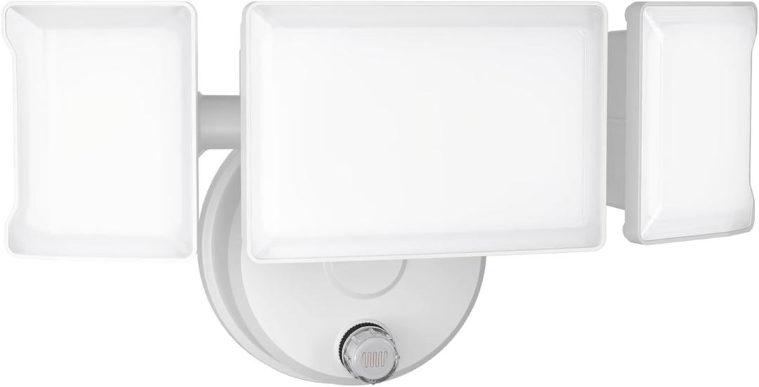 60W Flood Lights Dusk to Dawn Outdoor Lighting, IP65 Waterproof LED Security Light with Photocell, 6000LM Dusk Dawn Outside Light, 6500K White Exterior Floodlight for Yard Garden Porch