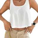 Womens Sexy Crop Tops Loose Fit Cropped Tank Tops for Teen Girls M