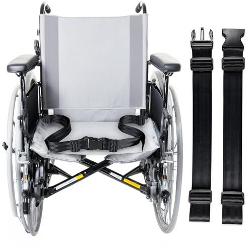 Adjustable 2-Point Wheelchair Safety Lap Belt – Anti-Fall Seat Belt for Seniors & Plus Size, Easy Install, 12-60" Adjustable