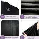 Rocky Thermal Underwear Men Long Johns Men Thermal Underwear Thermals Mens Base Layer Mens Thermals Top and Bottom Set (Black, L)