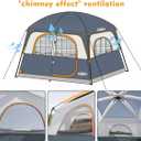 UNP Tents 6 Person Waterproof Windproof Easy Setup,Double Layer Family Camping Tent with 1 Mesh Door & 5 Large Mesh Windows -10'X9'X78in(H)
