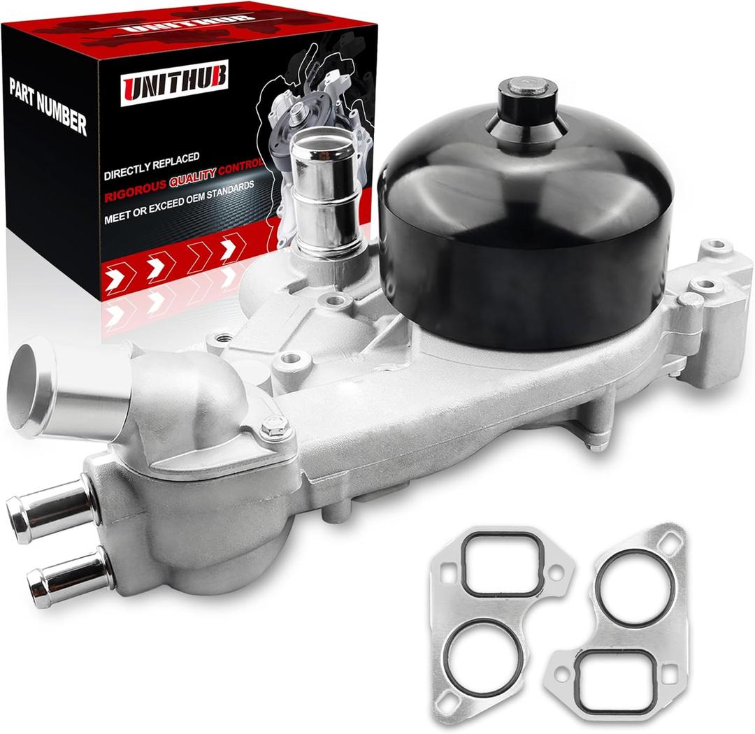 Engine Water Pump Automotive w/Thermostat Gasket 130-7290 AW5081 Compatible for Chevy Camaro Corvette Compatible for Pontiac Firebird GTO 5.7L 1997-2006