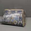 RUGSURE Washable Area Rugs - Perfect for Living Room, Bedroom, Kids Room, Nursery - Stain & Water Resistant Non-Slip, Pet & Child Friendly, Vintage Tribal Area Rugs (Navy, 6' x 9')