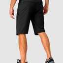 Men's Mountain Bike Shorts Stretch Cycling Biking Bicycle Quick Dry Hiking Shorts for Men Zipper Pockets (Large, Black)
