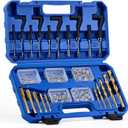 Orion Motor Tech 172pc Thread Repair Kit, Metric Thread Restorer Kit with HSS Drill Bits Taps Inserts Breakoff Installation Tools, Auto Rethreading Restorer Tool Kit in M5 M6 M8 M10 M12 Sizes