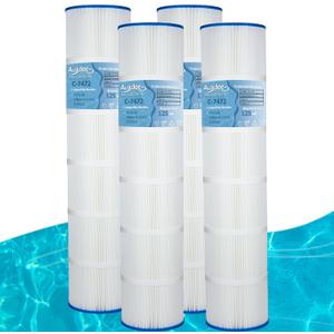 CCP520 Swimming Pool Filter Cartridges Replaces Unicel C-7472 Filbur FC-1978 FC-6475 Clean and Clear Plus 520 PCC130 817-0143 178585 4 X 125 Sq. Ft. L x OD: 32 1/16"x 7" 4 Pack