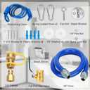1675kit48 Safety System Kit, 48" Commercial Gas Hose Connector Kit with 3/4" Quick Disconnect, Gas Hose for Kitchen Equipment Commercial Standard Gas Connector, Full Port Valve, Restraining Devices