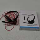 USB Headset with Microphone for PC Laptop - Wired Computer Headphones with Noise Cancelling Microphone for Home Office Online Class Skype Zoom Meetings,in Line Mute Controls (Black)