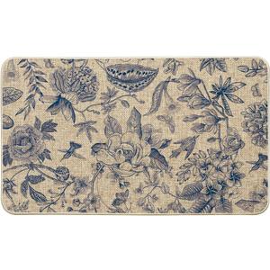 Artoid Mode Blue Floral Flowers Spring Doormat,Home Decor Door Mat Low-Profile Switch Rug Floor Mat for Indoor Outdoor 17x29 Inch