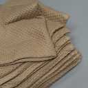 Homaxy 100% Cotton Waffle Weave Kitchen Dish Towels, Ultra Soft Absorbent Quick Drying Cleaning Towel, 13 x 28 Inches, 12-Pack, Tan