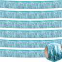 6 Pack 10 Ft Light Blue Foil Fringe Garland Metallic Tinsel Streamers Banner Wall Hanging Curtain Backdrop for Parade Floats, Christmas Day, Thanksgiving Day, Halloween, New Year Party Decoration